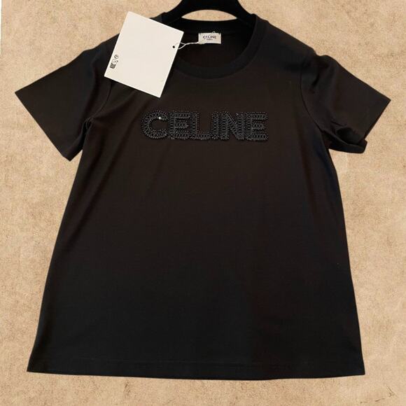 CELINE Women's Black Short Sleeve - Picture 1 of 4